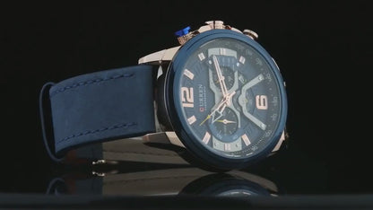 Reloj Curren 8329 Cronógrafo Cuero Original